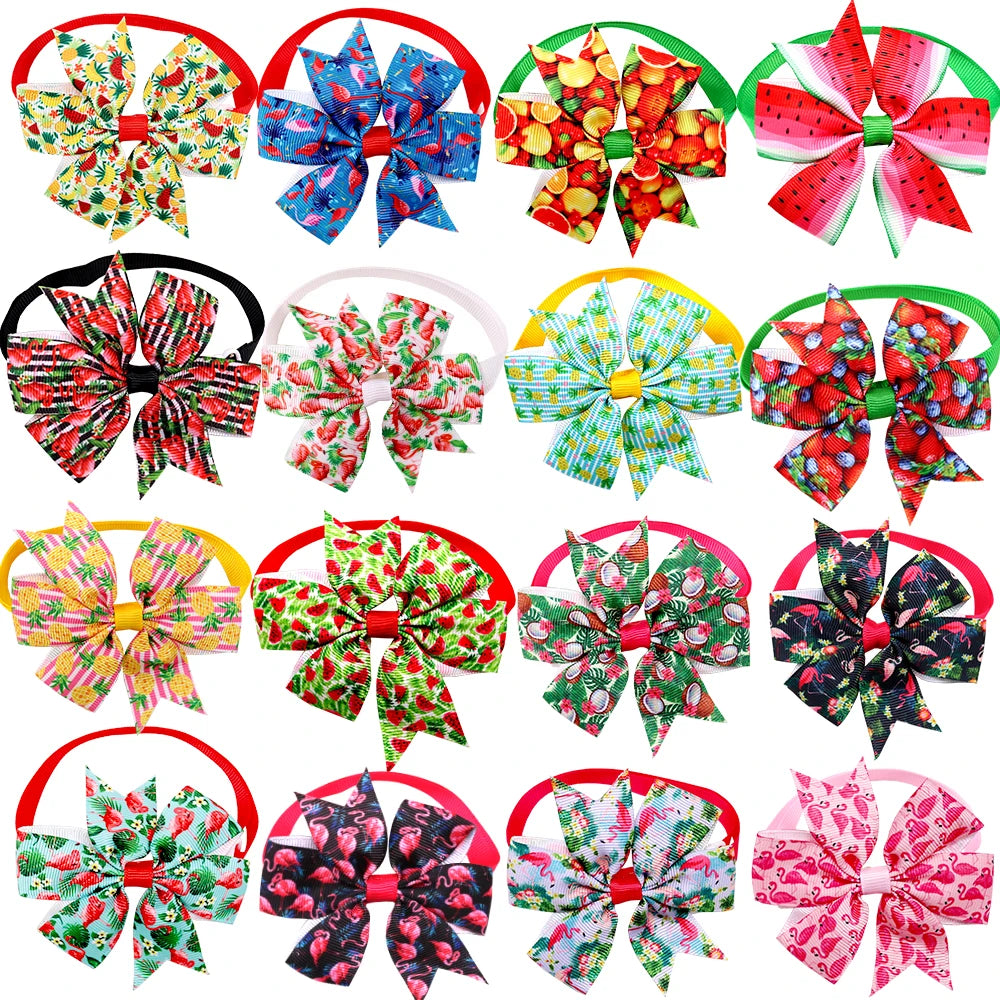 Colorful Handmade Dog Bow Ties
