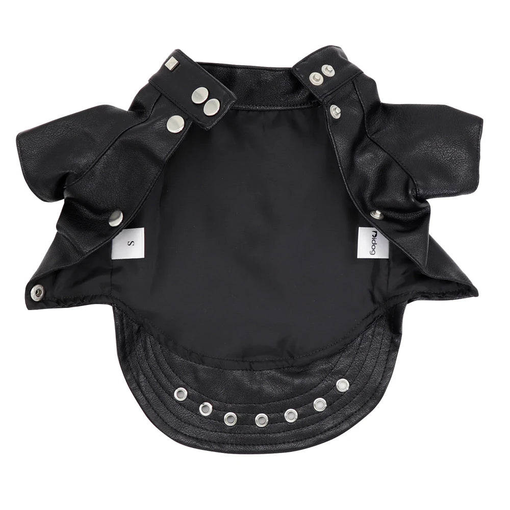 Studded Leather-Style Dog Jacket